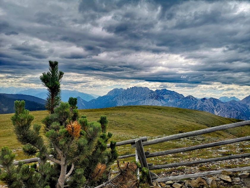 Blick über die Compedal-Hochalm Richtung Spitzkofel